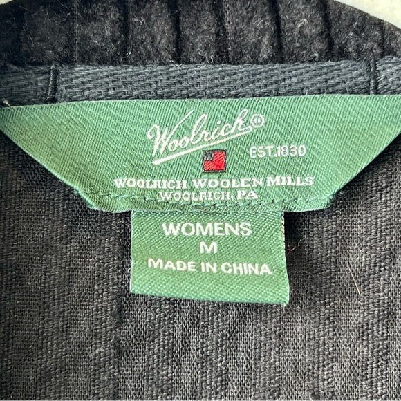 Women's Woolrich Kinsdale Zip Up Ribbed Corduroy Jacket Black Size Medium - Picture 7 of 8